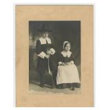 Halloween Children Pilgrim Costumes Cabinet Photo