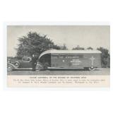 Reverend Hobson with Diocese Trailer Postcard