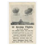 Michigan State Fair Airship Races RPPC Postcard