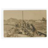 Tokio North Dakota Railroad Workers RPPC Postcard