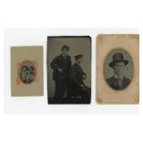 Young Men with Cigars Tintype Photos