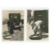 Ford Model T Roadside Tire Repair Photos