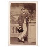 Dublin Irish Man with Top Hat CDV Photo