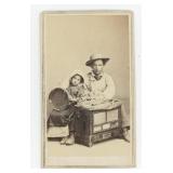 Organ Grinder Street Musician CDV Photo
