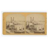 Sidewheel Steamer St Louis Missouri Stereoview