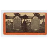 Grave of William French Vermont Stereoview