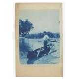 Dillons Falls Ohio Cyanotype RPPC Postcard