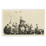 Women Spinning Bee RPPC Postcard