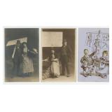 Street Entertainers Organ Grinder RPPC Postcards