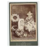 Post Mortem Baby in Casket Cabinet Photo