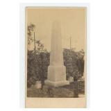 Obelisk Cemetery Monument CDV Photo
