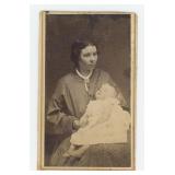 Mother and Post Mortem Baby CDV Photo