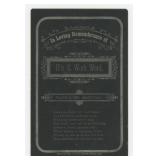 Ella B. Work Ward Post Mortem Funeral Card