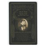 John W. House Post Mortem Funeral Card