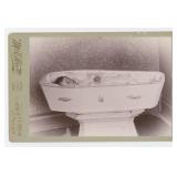Post Mortem Baby in Casket Cabinet Photo