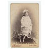 Child with Pet Dog Cabinet Photo