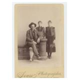 Man with Peg Leg Amputated Leg Cabinet Photo