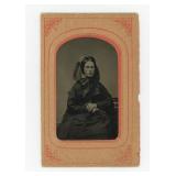 Woman in Mourning Tintype Photo