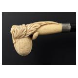 Alaskan Gold Miner Ivory Walking Stick Cane