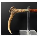 Victorian Stag Horn Handle Walking Stick Cane