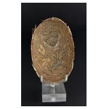 Ojibwe Indian Quilled Birch Bark Box Top