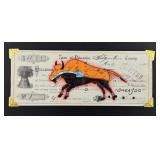 Lyle Omeasoo Blackfeet Montana Ledger Painting