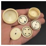 Georgian Whist Gaming Counter Case and Markers