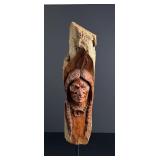 Richard Swennes Cottonwood Carved Indian Montana