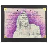 Lyle Omeasoo Blackfeet Montana Ledger Painting