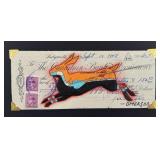 Lyle Omeasoo Blackfeet Montana Ledger Painting