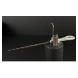 Cast Aluminum and Steel Miners Candlestick