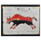 Lyle Omeasoo Blackfeet Montana Ledger Painting