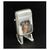Sterling Enamel Dog Match Safe Vesta Case