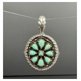 Carolyn Pollack Relios Sterling Turquoise Pendant