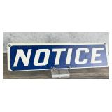 Notice Service Station Metal Sign