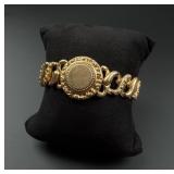 Victorian Gold Filled Locket Sweetheart Bracelet