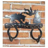 Roundup Rendezvous Cowboy Horseshoe Coat Rack
