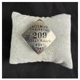 1947 Montana Licensed Chauffeur Badge