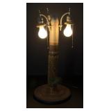 WWI WW1 Japanese Dragon Trench Art Shell Lamp