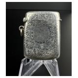1917 Sterling Silver Match Safe Vesta Case