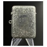 Victorian Sterling Silver Match Safe Vesta Case