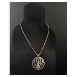 Guatemalan Sterling Silver Aztec Motif Necklace