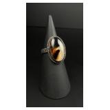 Navajo Sterling Silver Montana Agate Ring