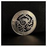 Taxco Mexico Sterling Silver Abstract Brooch