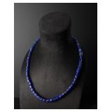 Faceted Russian Blue Glass Trade Beads