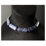 Rectangular Sodalite Bead Necklace
