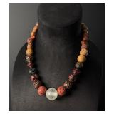 Meiji Japanese Ojime Bead Necklace