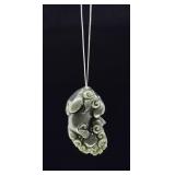 Chinese Carved Jade Jadeite Pixiu Pendant