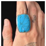 Taxco Mexico Sterling Silver Turquoise Ring