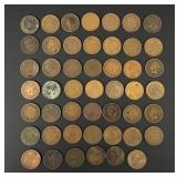 Collection of 48 Indian Head Pennies